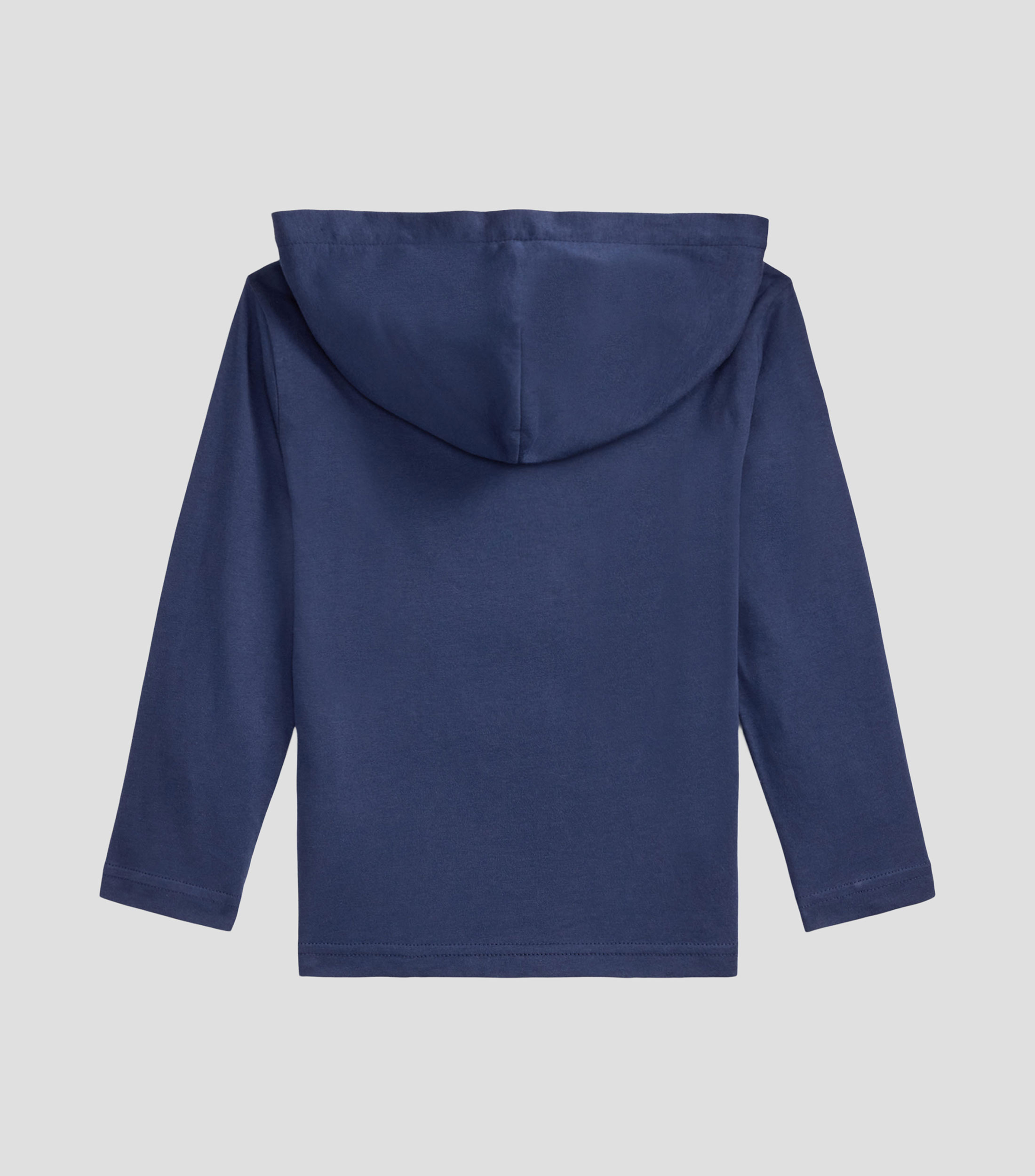 Playera con capucha cuello V manga larga estampada Bebé
